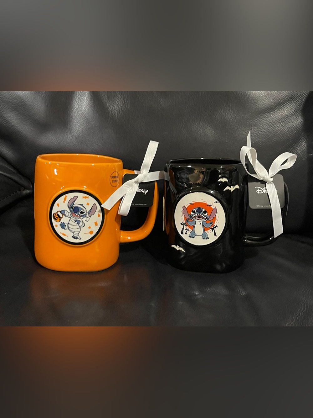 Halloween Rae Dunn Disney Stitch Mugs No Regrets only Candy Mischief and Mayhem